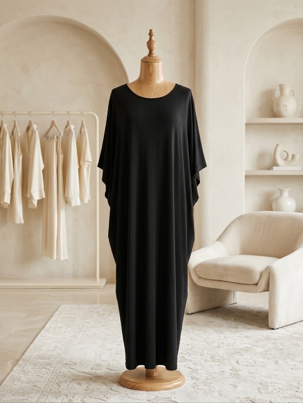 Shein Curve 4XL Black Maxi Dress